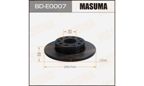 Диск тормозной MASUMA, rear VOLKSWAGEN GOLF 08-11 [уп.2]