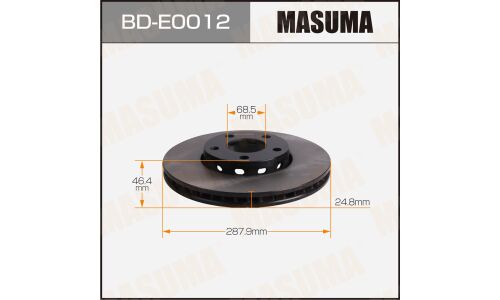 Диск тормозной MASUMA, front AUDI A6 01-05 [уп.2]