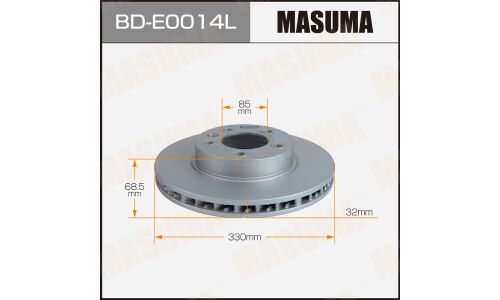 Диск тормозной MASUMA, front VOLKSWAGEN TOUAREG 02-18 LH