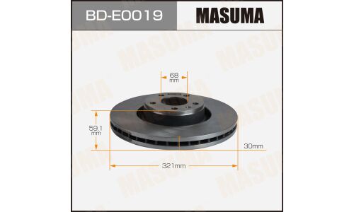 Диск тормозной MASUMA, front AUDI A6 04-11