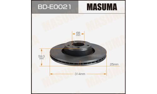 Диск тормозной MASUMA, front AUDI A6 04-11