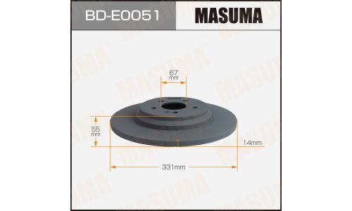 Диск тормозной MASUMA, rear MERCEDES-BENZ M-CLASS (W163) 98-05