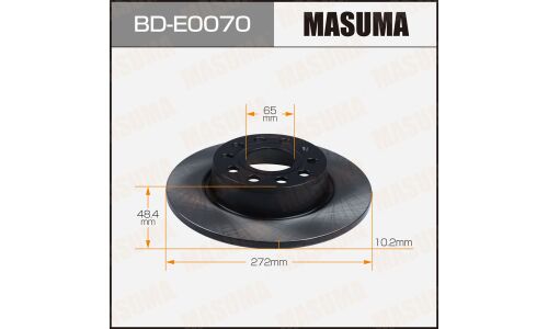 Диск тормозной Masuma, задний, правый/левый, для Volkswagen Touran, Skoda Octavia, 1 шт, арт. BD-E0070