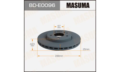 Диск тормозной MASUMA, front MERCEDES-BENZ A-CLASS (W169) 04-12 [уп.2]