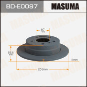 Диск тормозной MASUMA, rear MERCEDES-BENZ A-CLASS (W169) 04-12 [уп.2]