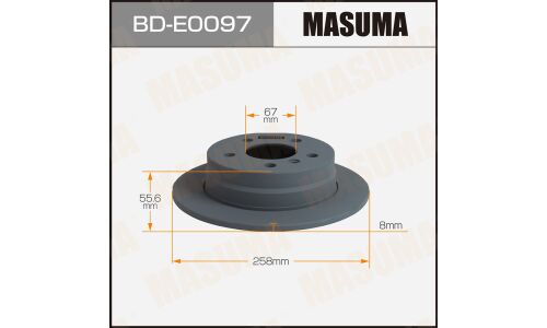 Диск тормозной MASUMA, rear MERCEDES-BENZ A-CLASS (W169) 04-12 [уп.2]