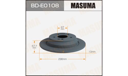 Диск тормозной MASUMA, rear MERCEDES-BENZ VITO (W639) 03- [уп.2]