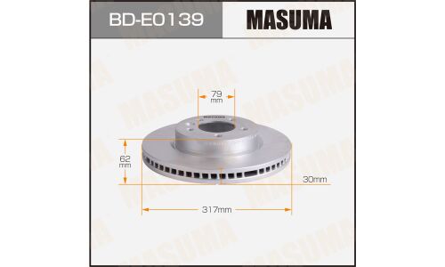 Диск тормозной MASUMA, front LAND ROVER DISCOVERY 09-