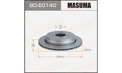 Диск тормозной MASUMA, rear LANDROVER DISCOVERY 04-18