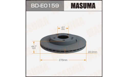 Диск тормозной MASUMA, front MERCEDES-BENZ A-CLASS (W169) 04-12 [уп.2]