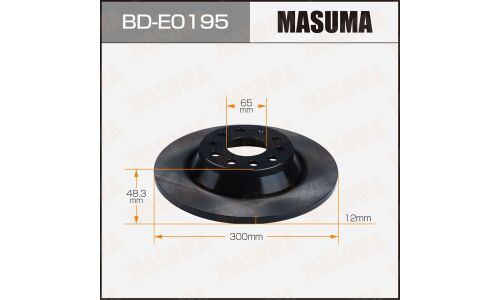 Диск тормозной Masuma, задний, правый/левый, для Volkswagen Passat, 1 шт, арт. BD-E0195