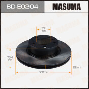 Диск тормозной Masuma, передний, правый/левый, для BMW 1-Series (F31) / 3-Series (F3), 1 шт, арт. BD-E0204