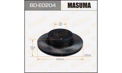 Диск тормозной Masuma, передний, правый/левый, для BMW 1-Series (F31) / 3-Series (F3), 1 шт, арт. BD-E0204