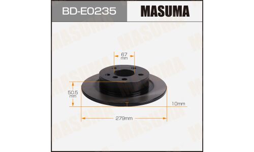 Диск тормозной MASUMA, rear BMW 1-SERIES (F40) 118i 19- [уп.2]