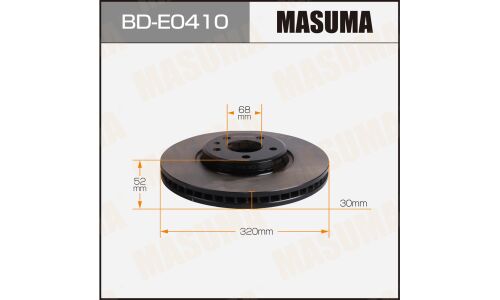 Диск тормозной MASUMA, front AUDI A4 11-15