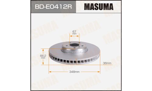 Диск тормозной MASUMA, front BMW 5-SERIES / 530dX 19- RH
