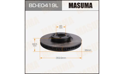 Диск тормозной MASUMA, front VOLKSWAGEN TOUAREG / 3.0 10-18 LH