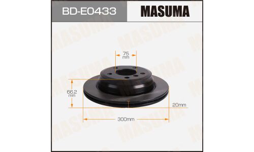 Диск тормозной MASUMA, rear BMW 3-SERIES / 320iX 11-15 [уп.2]