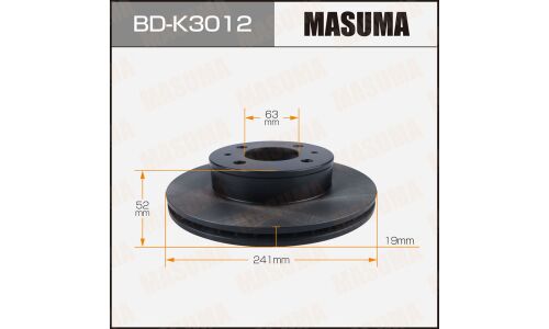 Диск тормозной Masuma, передний, правый/левый, для Hyundai Accent, 1 шт, арт. BD-K3012