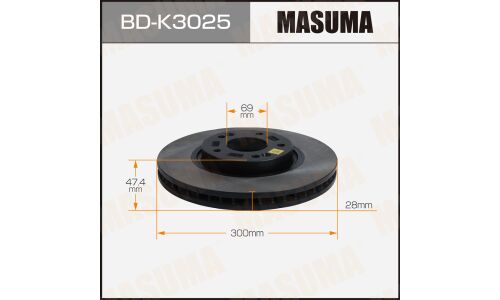 Диск тормозной MASUMA, front KIA CEED 12-18 [уп.2]