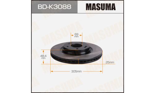 Диск тормозной MASUMA, front KIA SPORTAGE 22- [уп.2]