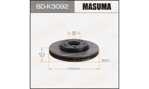 Диск тормозной MASUMA, front HYUNDAI ELANTRA 06-11 [уп.2]