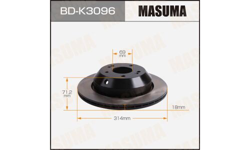 Диск тормозной MASUMA, rear KIA SORENTO 17-