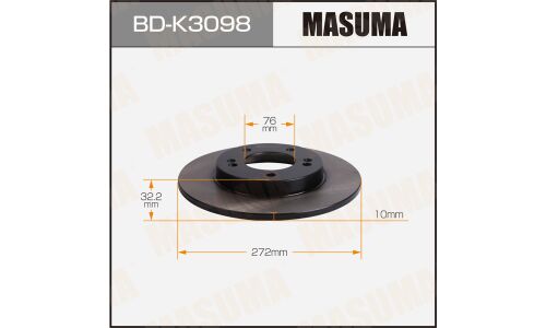 Диск тормозной MASUMA, rear KIA CEED III / 1.6 18- [уп.2]