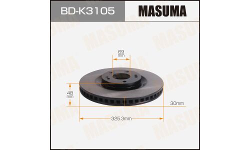 Диск тормозной MASUMA, front KIA SORENTO 20-