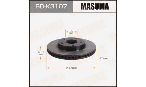 Диск тормозной MASUMA, front HYUNDAI ELANTRA 20- [уп.2]