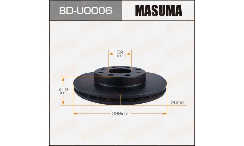 Диск тормозной Masuma, передний, правый/левый, для Chevrolet Aveo, 1 шт, арт. BD-U0006