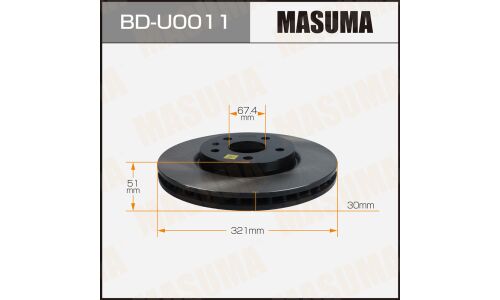 Диск тормозной MASUMA, front OPEL INSIGNIA 08-17