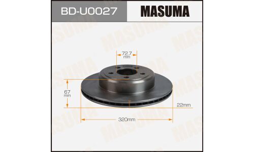 Диск тормозной MASUMA, rear DODGE CHARGER 11-