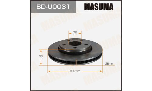 Диск тормозной MASUMA, front JEEP WRANGLER 07- [уп.2]