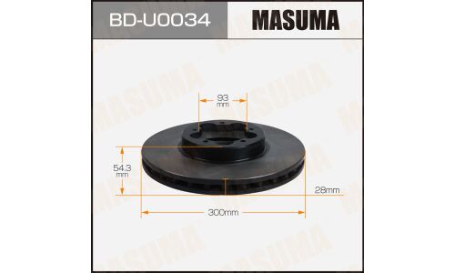 Диск тормозной MASUMA, front FORD TRANSIT 06-14