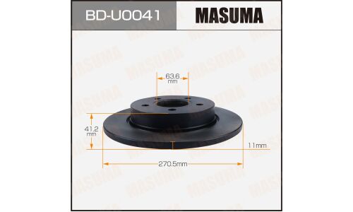 Диск тормозной Masuma, задний, правый/левый, для Ford Focus, 1 шт, арт. BD-U0041