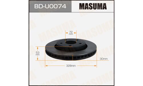 Диск тормозной MASUMA, front JEEP GRAND CHEROKEE 04-10