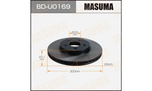 Диск тормозной MASUMA, front FORD MONDEO 00-07 [уп.2]