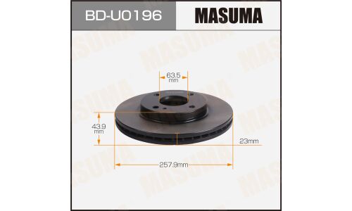 Диск тормозной MASUMA, front FORD FIESTA 12-19 [уп.2]