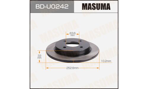 Диск тормозной MASUMA, rear FORD FOCUS 98-05 [уп.2]