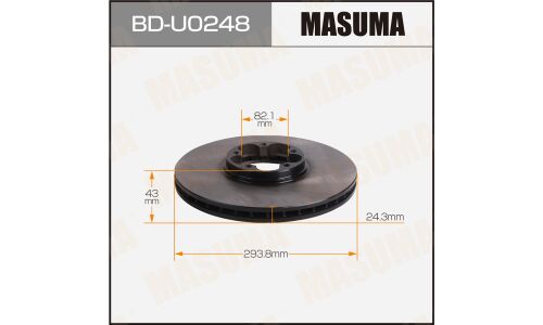 Диск тормозной MASUMA, front FORD TRANSIT 04-06 [уп.2]