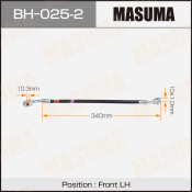Шланг тормозной Masuma для Nissan Terrano / Datsun, передний, левый, арт. bh-025-2