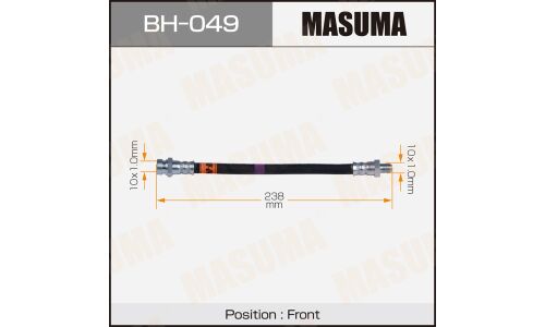 Шланг тормозной Masuma для Mitsubishi Pajero, передний, арт. bh-049