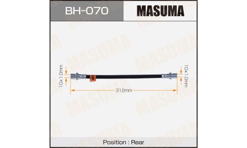 Шланг тормозной Masuma для Toyota Corolla, задний, арт. bh-070
