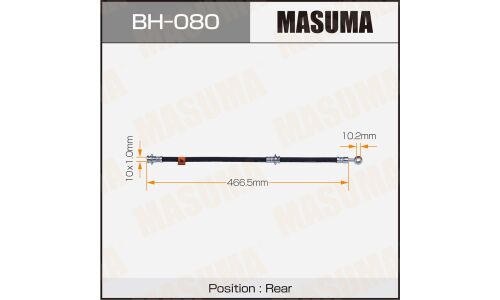 Шланг тормозной Masuma для Nissan Bluebird / Primera, задний, арт. bh-080