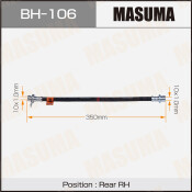 Шланг тормозной Masuma для Toyota Carina / Caldina / Corona Premio, задний, правый, арт. bh-106