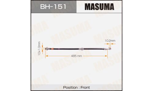 Шланг тормозной Masuma N- /front/ Ad Y11, Sunny B15 RH