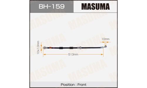 Шланг тормозной Masuma для Nissan Cefiro, передний, арт. bh-159
