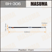 Шланг тормозной Masuma для Toyota Corona / Carina, передний, арт. bh-306