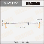 Шланг тормозной Masuma для Toyota Corolla, передний, правый, арт. bh-317-1 Шланг тормозной Masuma для Toyota Corolla, передний, правый, арт. bh-317-1